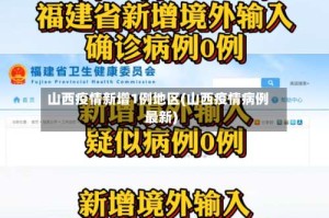 山西疫情新增1例地区(山西疫情病例最新)