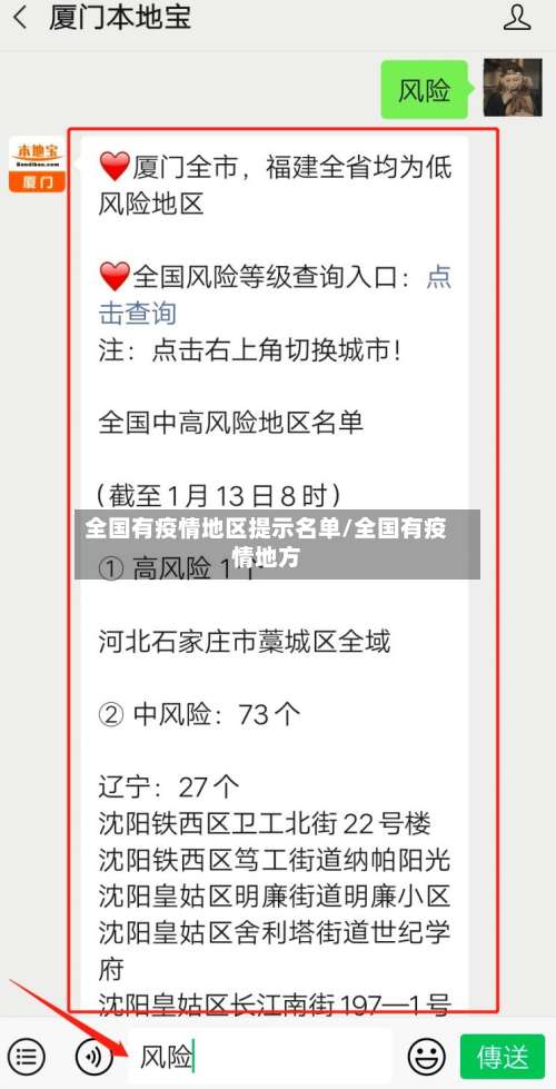 全国有疫情地区提示名单/全国有疫情地方-第3张图片