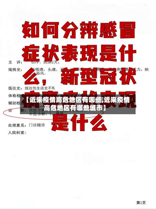 【近来疫情高危地区有哪些,近来疫情高危地区有哪些城市】-第2张图片