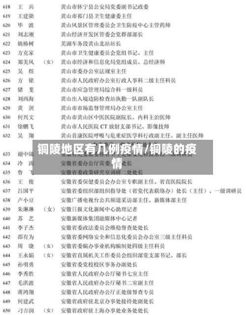 铜陵地区有几例疫情/铜陵的疫情-第2张图片